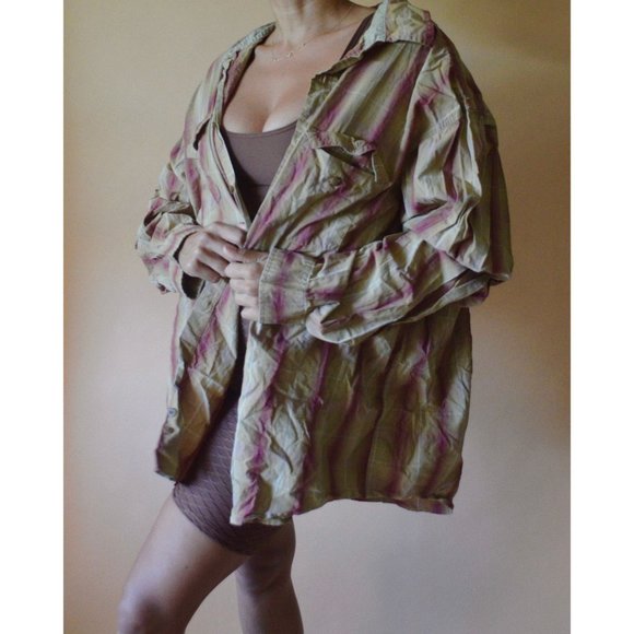 Retro Men's Gradient-Print Shirt - Picture 3 of 3